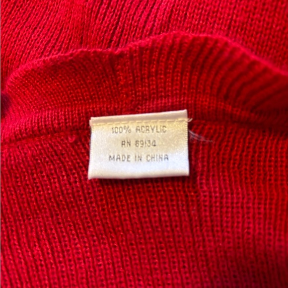 Red Ruffled Ruana - Picture 3 of 3